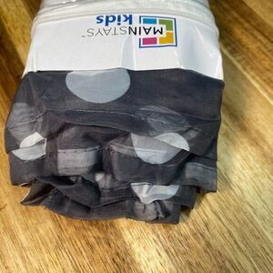 Mainstays Kids Window Panels Black Grey White‎ Polka Dot Curtains Set of 2 37x96